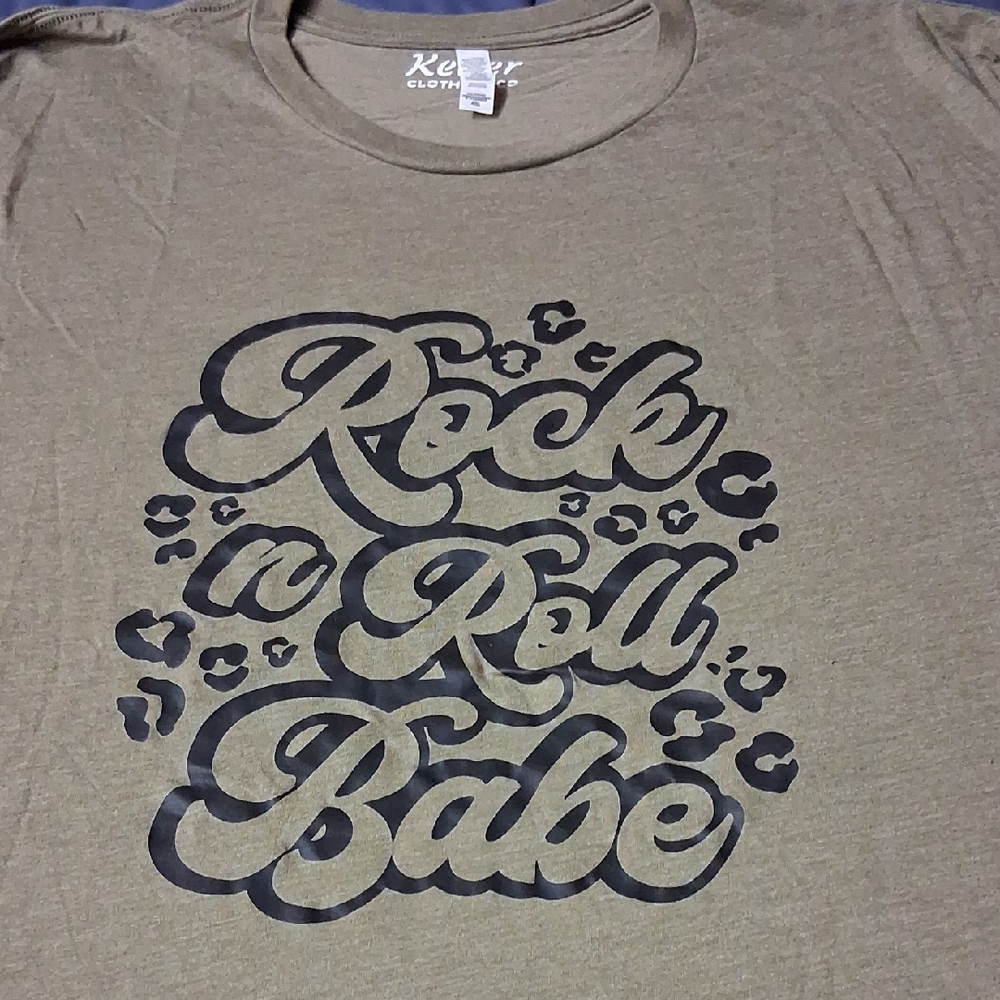 Bella Canvas Olive Rock n Roll Babe Tee